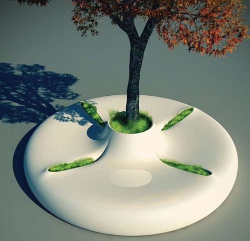 Each Tree Bench Comes with Its Own Personal Tree